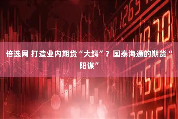 倍选网 打造业内期货“大鳄”？国泰海通的期货“阳谋”
